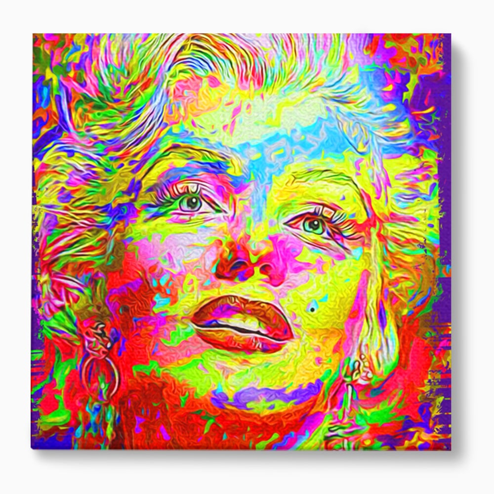 Tablou canvas cu tablou canvas cu marilyn monroe policroma, fara rama, pe sasiu de lemn